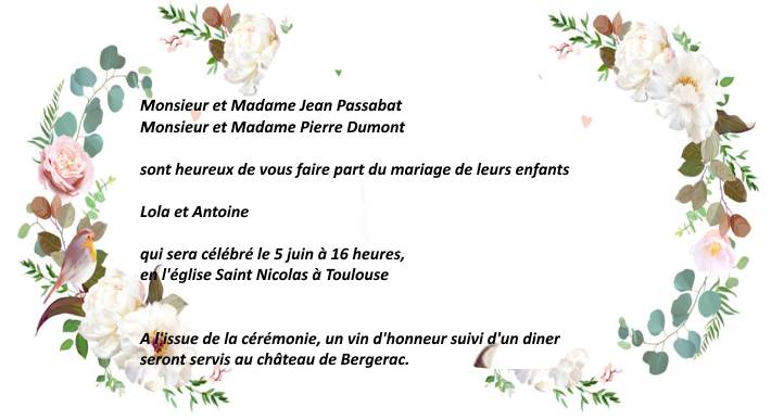 Faire-part Mariage – 10 Modèles De Texte Gratuit Et De Jolies Cartes D ...